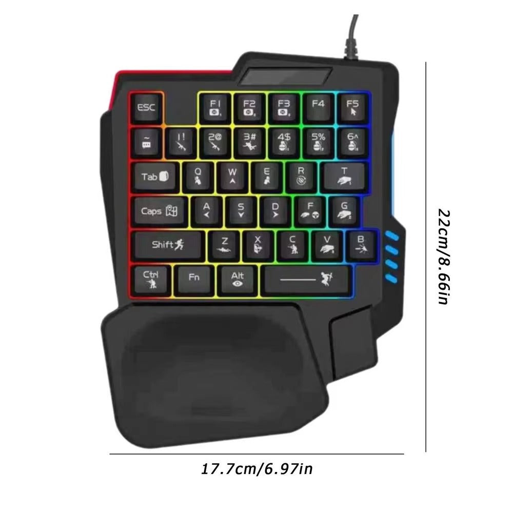 RGB One-Hand Gaming Keyboard