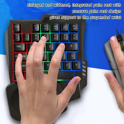 RGB One-Hand Gaming Keyboard